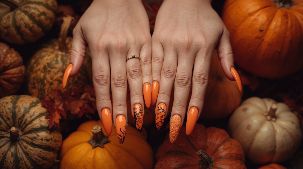 Pumpkin Spice Nails